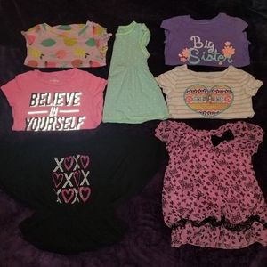 Bundle 7pc short sleeve tops girls
